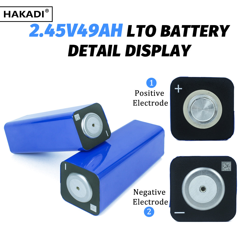 HAKADI 2.4V 49Ah LTO Rechargeable Cell 15C High Rate Discharge 6-24PCS Original A Grade Battery For DIY Power Grid Solar System