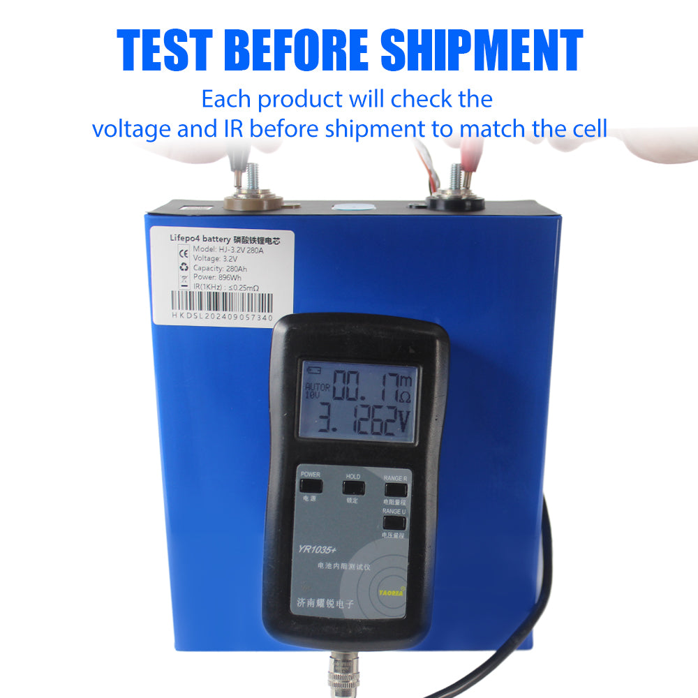 HIGEE 3.2V 280Ah Lifepo4 Rehchargeable Batteries 4-16PCS For Solar Energy Storage Power Bank Home System