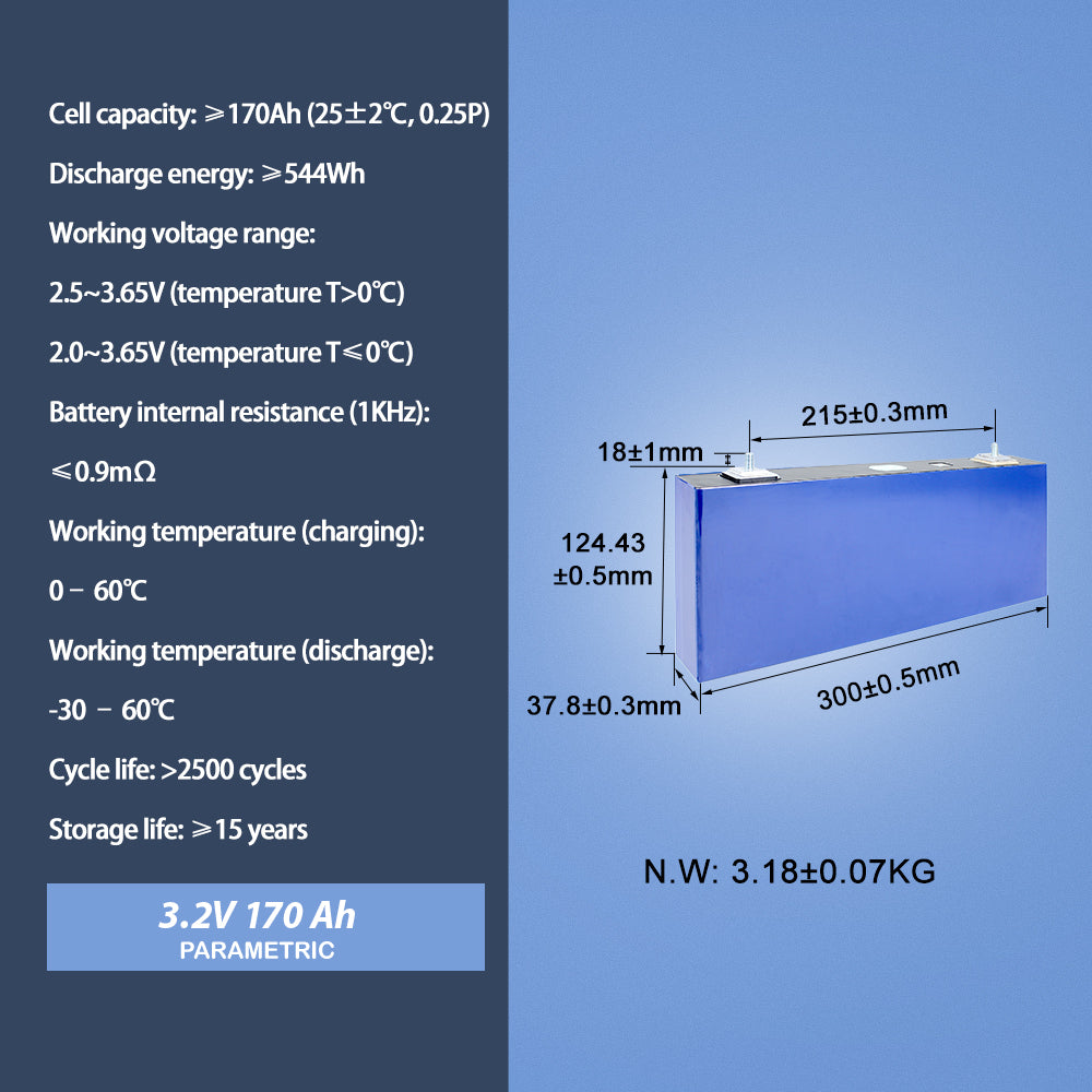 CALB Lifepo4 3.2V 170Ah 3.2V 177Ah Rechargeable Prismatic Lithium Iron Phosphate cell 4-16PCS Deep Cycle For Solar System Powerwall