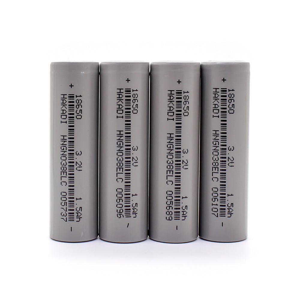 HAKADI 18650 Lifepo4 3.2V 1500mah Rechargeable Lithium Batteries 3-5C Discharge For DIY E-Bike Solar Light Fishing 4-40PCS