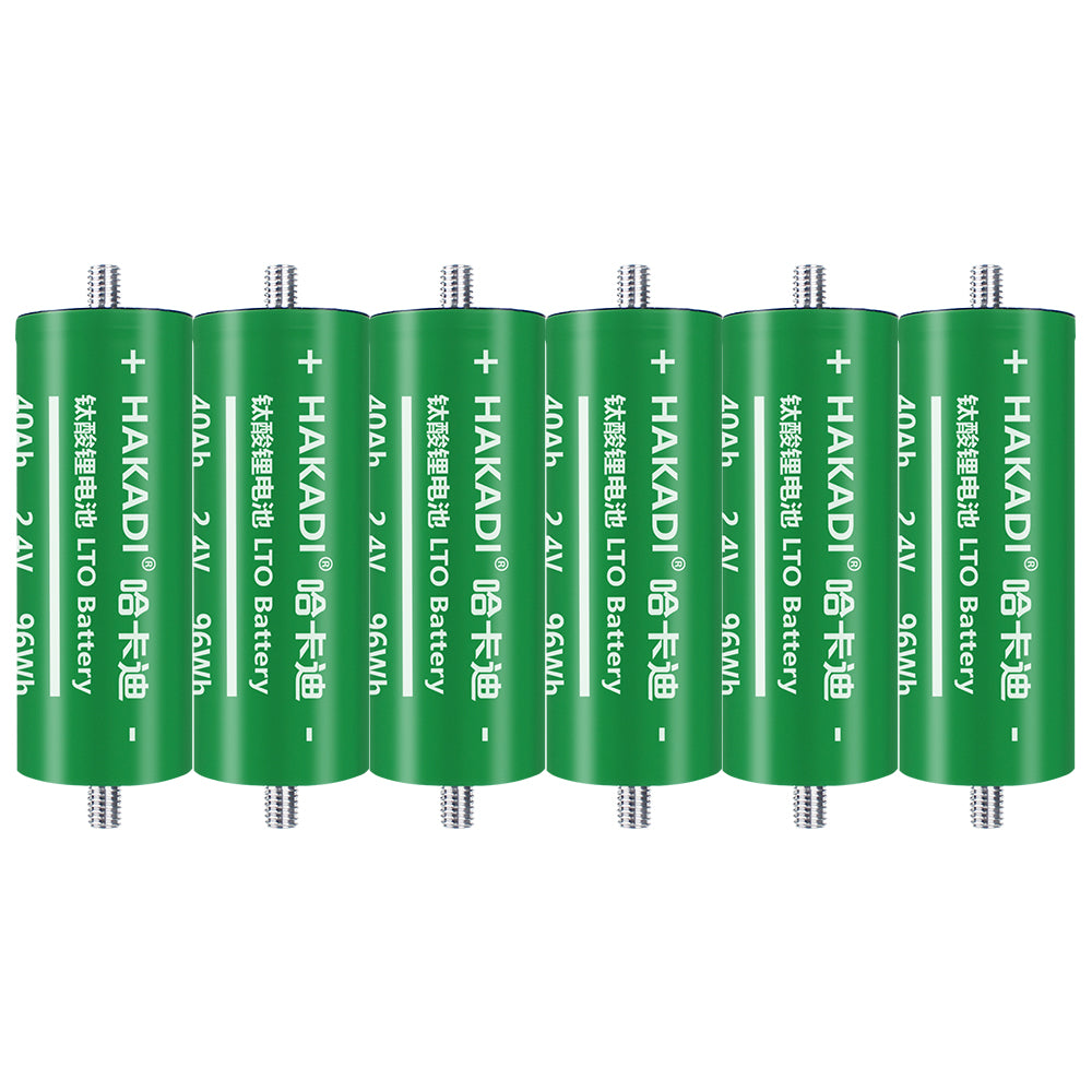 HAKADI 60165 LTO 2.4V 40Ah Rechargeable Batteries 20C High Rate Discharge 6-48PCS For Power Supply Car Audio Off-grid Energy