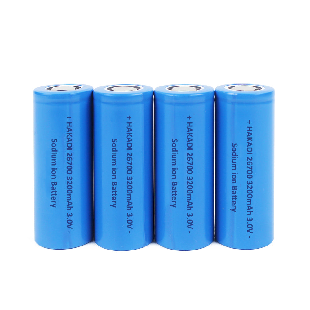 HAKADI Sodium-ion 26700 3V 3200mah Rechargeable Batteries 4-20PCS 5C High Rate Discharge For Solar Light Outdoor Power