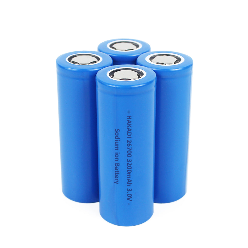 HAKADI Sodium-ion 26700 3V 3200mah Rechargeable Batteries 4-20PCS 5C High Rate Discharge For Solar Light Outdoor Power