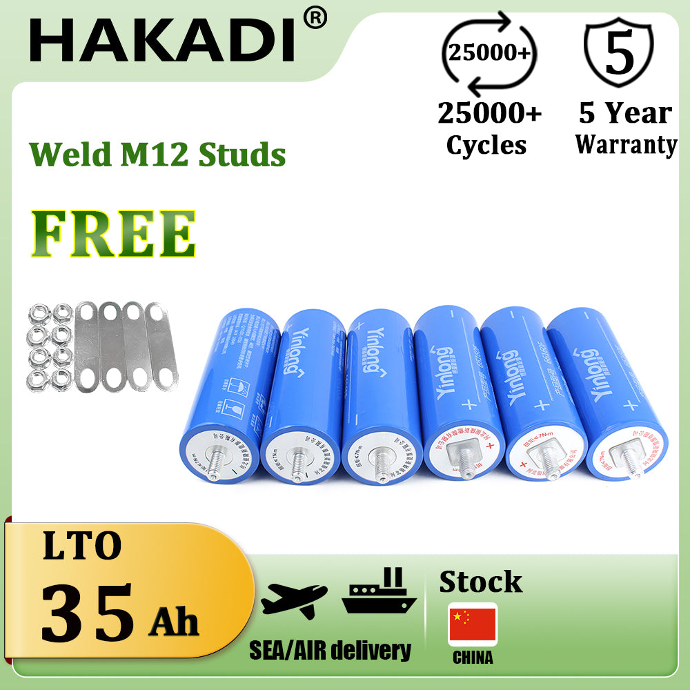 Yinlong 2.3V 35Ah Rechargeable 66160 LTO Battery For ESS 6-24PCS Backup Battery for UPS Jump Starter