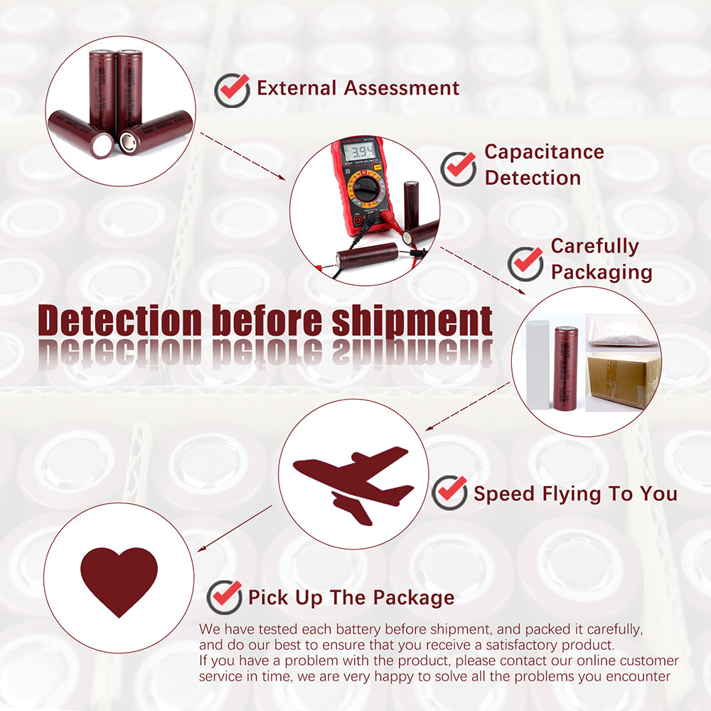 HAKADI 18650 3.7V 2000mah Rechargeable Lithium-ion Battery 3-5C For E-bike Scooter Fishing Boat Solar Light 4-40PCS