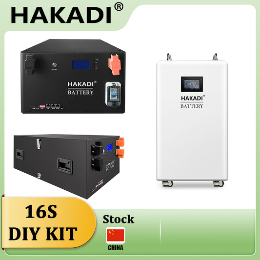 HAKADI 16S 230A 280A DIY Box With 16S 200A Smart BMS Stackable/Movable DIY Kit For 48V Solar Energy Storage Home Appliance