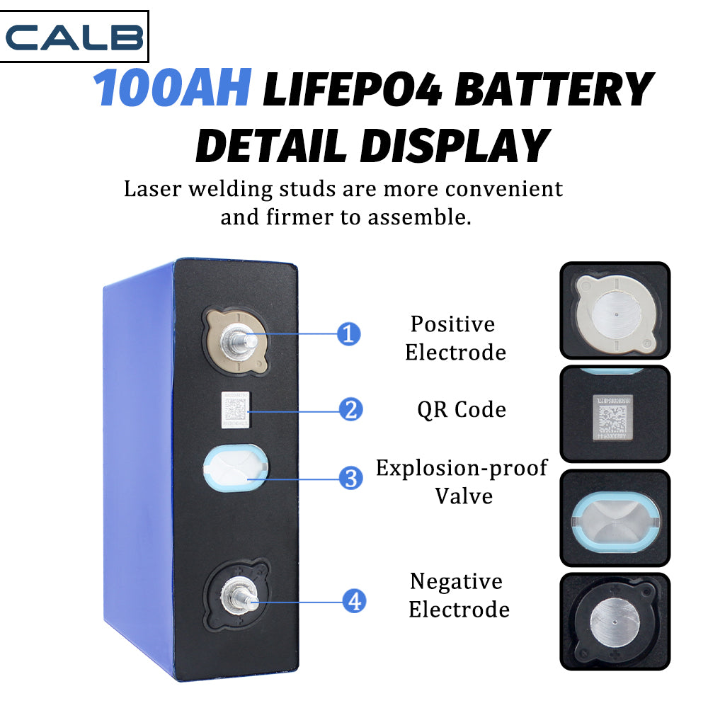 CALB Rechargeable 3.2V 100Ah Original Brand New Lifepo4 Batteries 4-16PCS DIY 48V 100A Energy Storage Battery RV Boat Solar