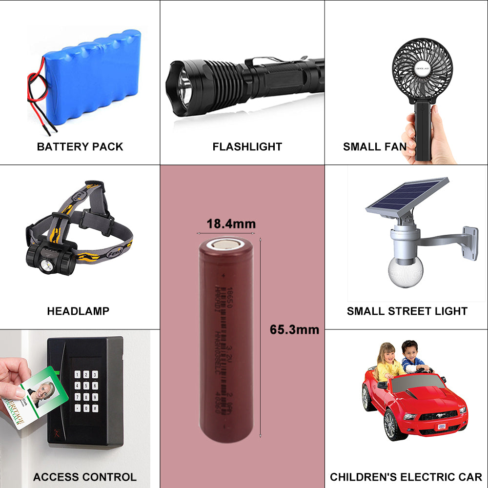 HAKADI 18650 3.2V 2000mah Rechargeable Lifepo4 Batteries 3-5C Discharge 3000+Cycles For Toy Solar Light Scooter Home Appliance 4-40PCS