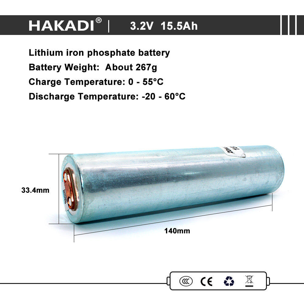 HAKADI Lifepo4 33140 3.2V 15Ah Original Brand New Gotion Cell 1-8PCS For Energy Storage Boat Fishing Scooter
