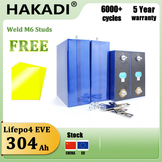 EU Stock EVE 3.2V 304Ah LF304 Lifepo4 Rechargeable Batteries 3C High Rate Discharge Original A Grade 4-16pcs For Power Tool