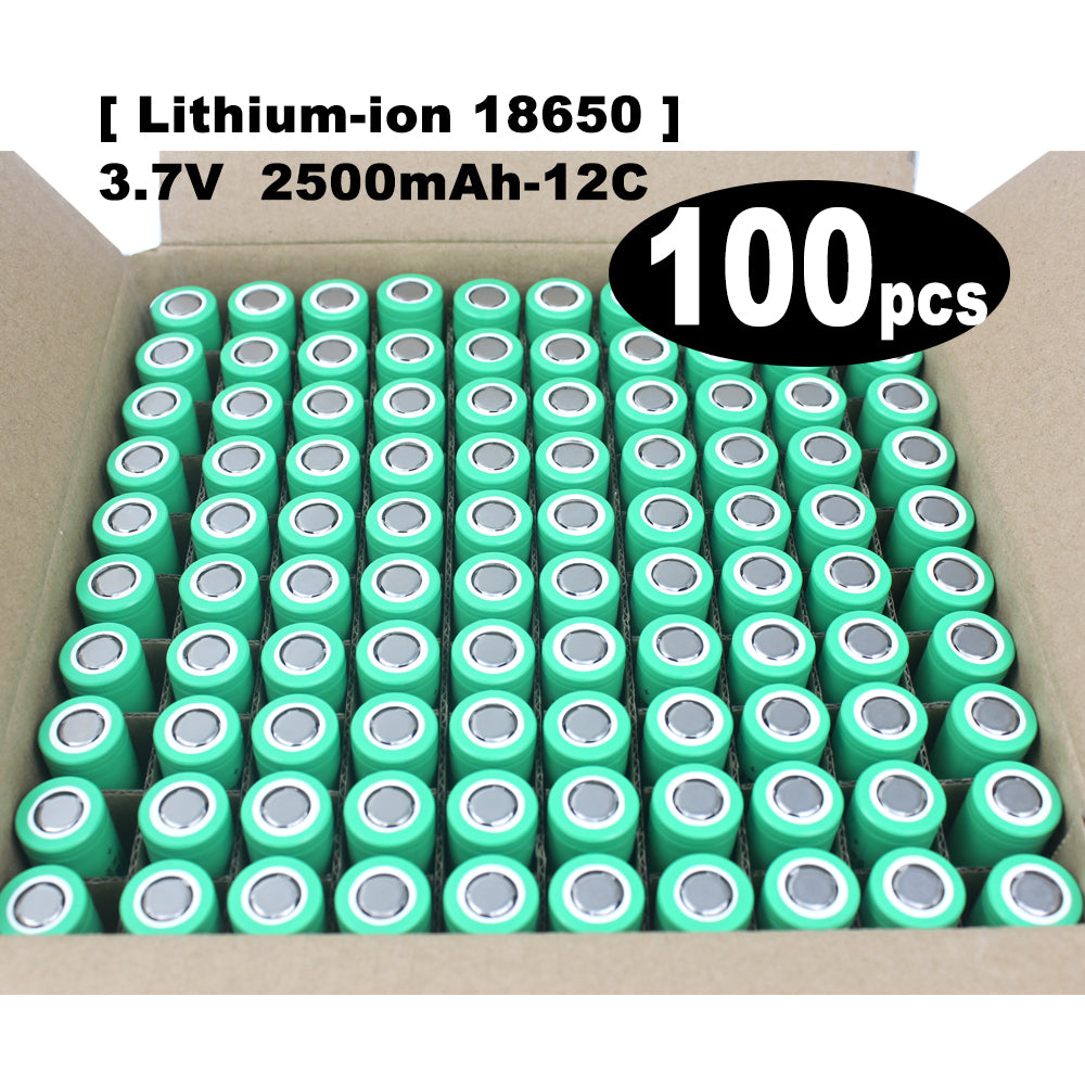 HAKADI 100pcs 18650 3.7V 1500mah 2000mah 2500mah 2600mah 2900mah 3000mah 3350mah Rechargeable Lithium-ion Cell For E-bike Scooter