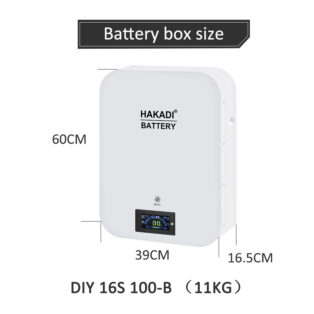 HAKADI 48V 100Ah 105Ah Lifepo4 Rechargeable Battery Pack Build-in 16S 100A Smart BMS 5kwh Solar Energy Storage System