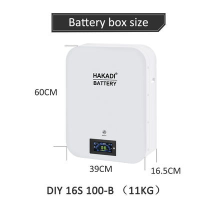HAKADI 48V 100Ah 105Ah Lifepo4 Rechargeable Battery Pack Build-in 16S 100A Smart BMS 5kwh Solar Energy Storage System