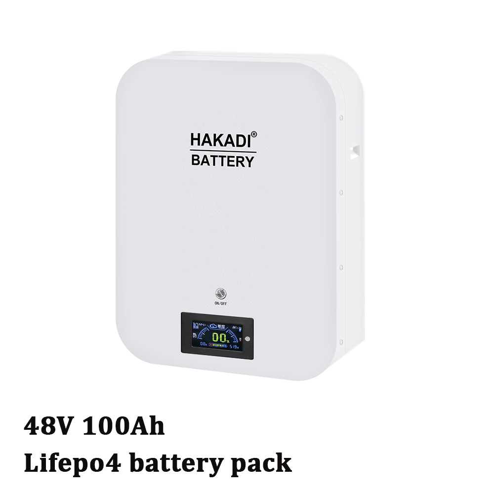 HAKADI 48V 100Ah 105Ah Lifepo4 Rechargeable Battery Pack Build-in 16S 100A Smart BMS 5kwh Solar Energy Storage System
