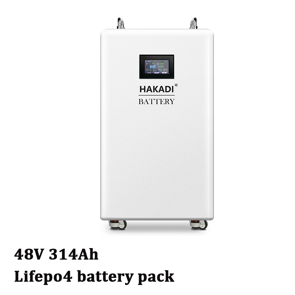 HAKADI Lifepo4 Rechargeable 48V 200Ah 230Ah 280Ah 314Ah Energy Storage Battery Pack For Solar System Outdoor Power Home Appliance