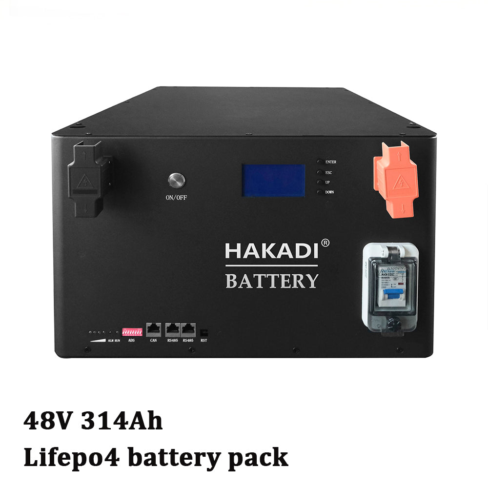 HAKADI Lifepo4 Rechargeable 48V 200Ah 230Ah 280Ah 314Ah Energy Storage Battery Pack For Solar System Outdoor Power Home Appliance