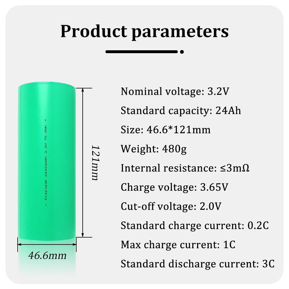 BYD 3.2V 24Ah 46120 Lifepo4 Rechargeable Batteries Original A Grade Brand New Cell 1-8pcs For DIY Power Bank Solar System