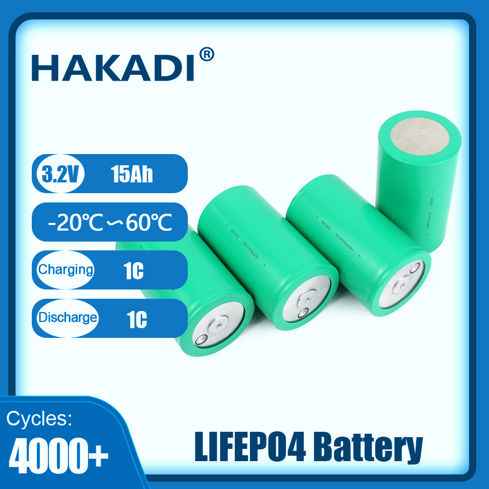 HAKADI Lifepo4 4680 BYD Original A Grade 3.2V 15Ah Rechargeable Batteries 1-8PCS For DIY Scooter RV Car Audio Power Bank