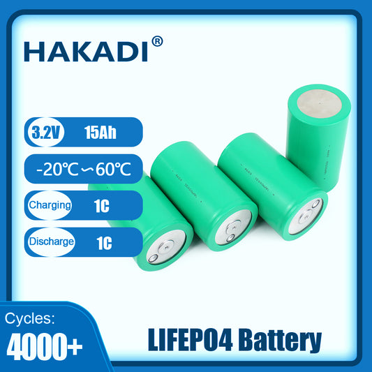 HAKADI Lifepo4 4680 BYD Original A Grade 3.2V 15Ah Rechargeable Batteries 1-8PCS For DIY Scooter RV Car Audio Power Bank