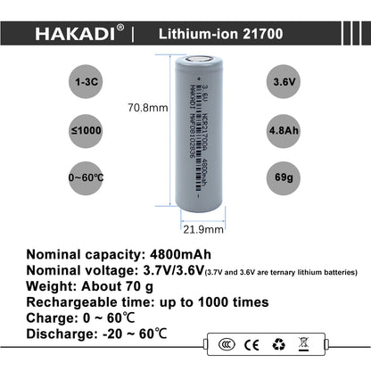 21700 EVE 40P 3.7V 4000mah 4800mah Lithium-ion Rechargeable Batteries High Rate Discharge For DIY Scooter Power Bank Flashlight 100-200pcs