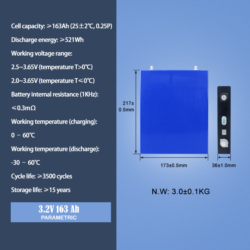 CALB 3.2V 163Ah Lifepo4 Prismatic Brand New Rechargeable Batteries For Solar Energy Storage Home Appliance Car Audio 4-16 PCS