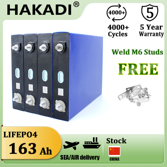 CALB 3.2V 163Ah Lifepo4 Prismatic Brand New Rechargeable Batteries For Solar Energy Storage Home Appliance Car Audio 4-16 PCS
