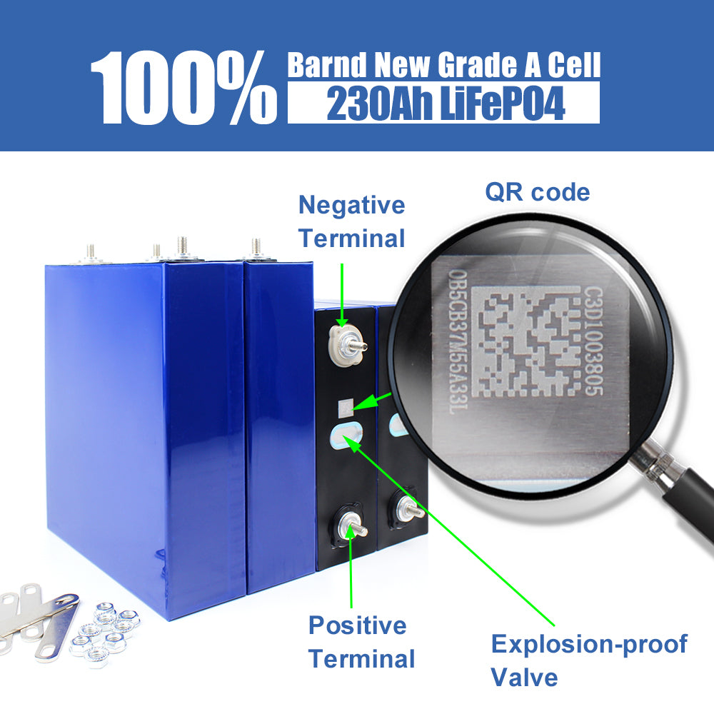 CALB 3.2V 230Ah Rechargeable Prismatic Lithium Iron Phosphate cell 4-16PCS Deep Cycle For Solar System Powerwall