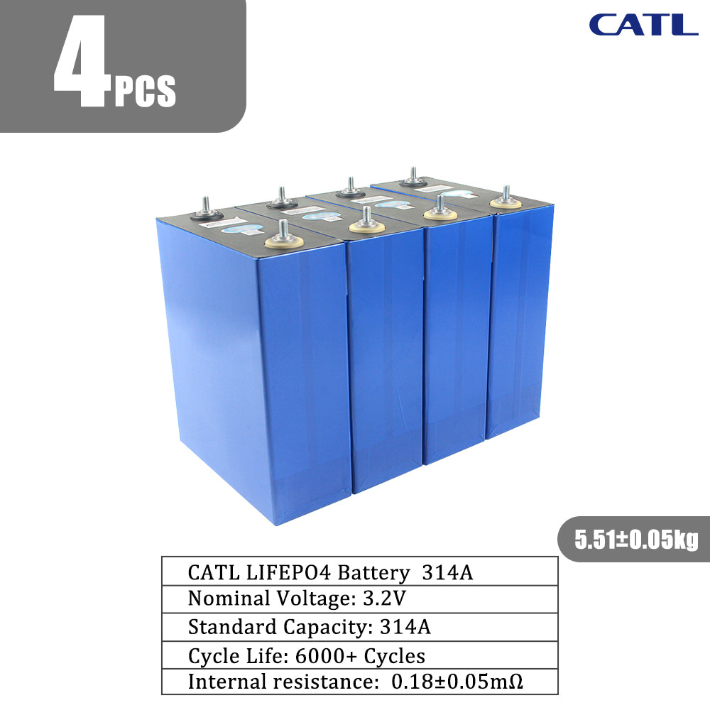 EU Stock CATL 3.2V 314Ah A Grade Lifepo4 Rechargeable Batteries 4-16PCS For DIY 48V Solar Energy Storage RV Boat Power Supply