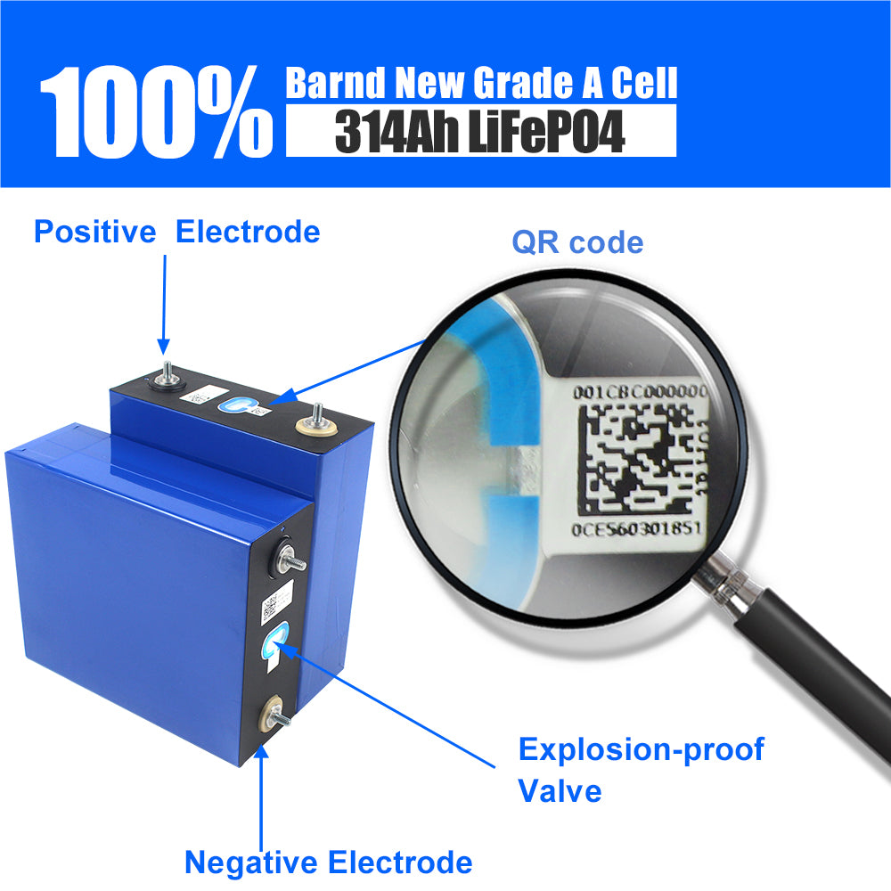 EU Stock CATL 3.2V 314Ah A Grade Lifepo4 Rechargeable Batteries 4-16PCS For DIY 48V Solar Energy Storage RV Boat Power Supply