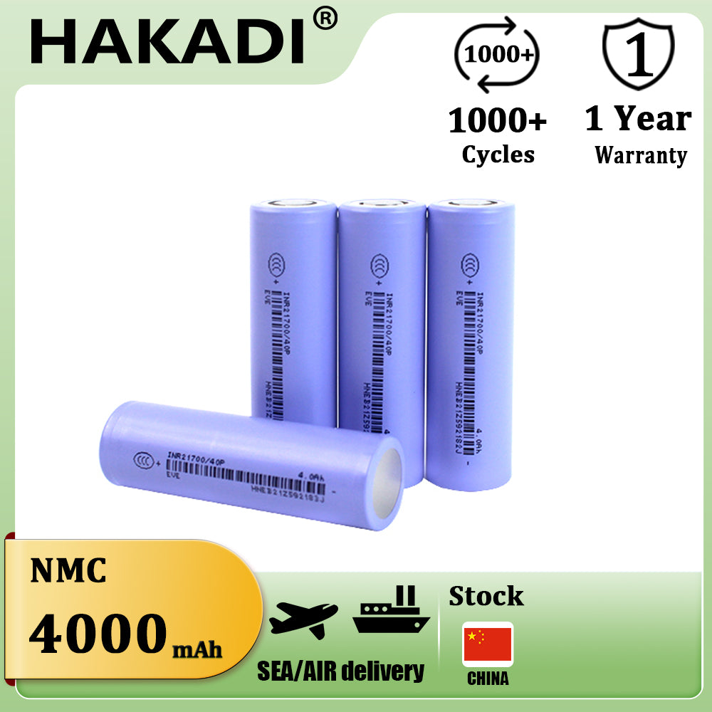 21700 EVE 40P 3.7V 4000mah 4800mah Lithium-ion Rechargeable Batteries High Rate Discharge For DIY Scooter Power Bank Flashlight 100-200pcs