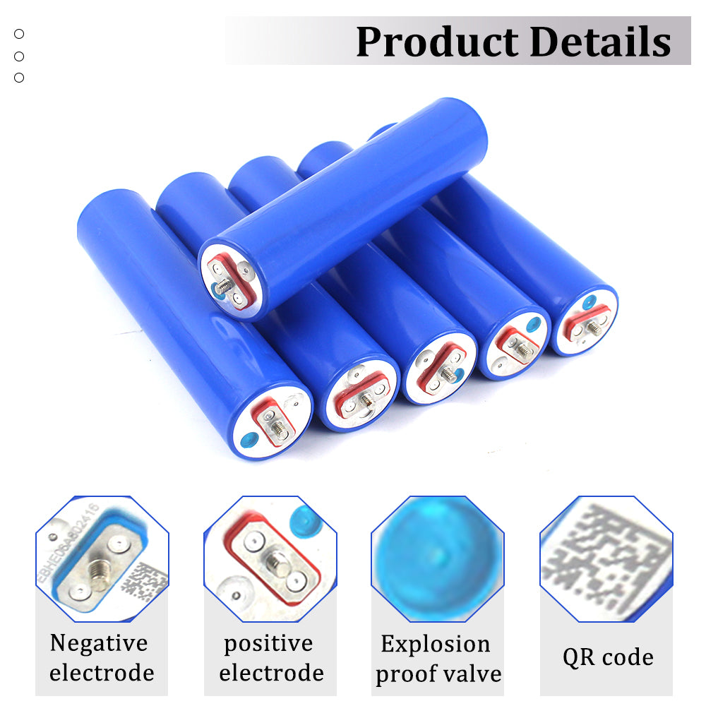 HAKADI 32145 LTO Rechargeable 2.4V 10Ah Cylindrical 27C High Rate Discharge Batteries For Car Audio Solar System 1-24PCS