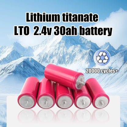 HAKADI LTO 2.4V 30Ah 60138 Rechargeable Batteries 6-24PCS 10C Rate Discharge For Low Temperature Solar Home System