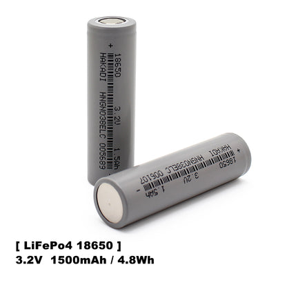 HAKADI 18650 Lifepo4 3.2V 1500mah Rechargeable Lithium Batteries 3-5C Discharge For DIY E-Bike Solar Light Fishing 4-40PCS