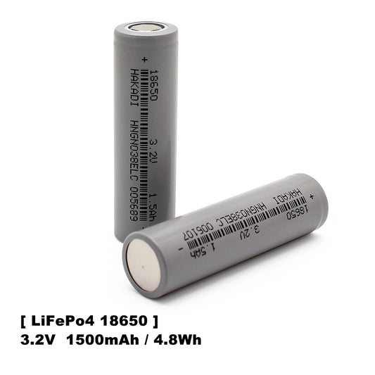 HAKADI 18650 Lifepo4 3.2V 1500mah Rechargeable Lithium Batteries 3-5C Discharge For DIY E-Bike Solar Light Fishing 4-40PCS