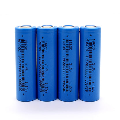 HAKADI 18650 3.2V 1800mah Rechargeable Lifepo4 Batteries 3-5C Discharge 4-40PCS For DIY E-Bike Scooter Boat Flashlight