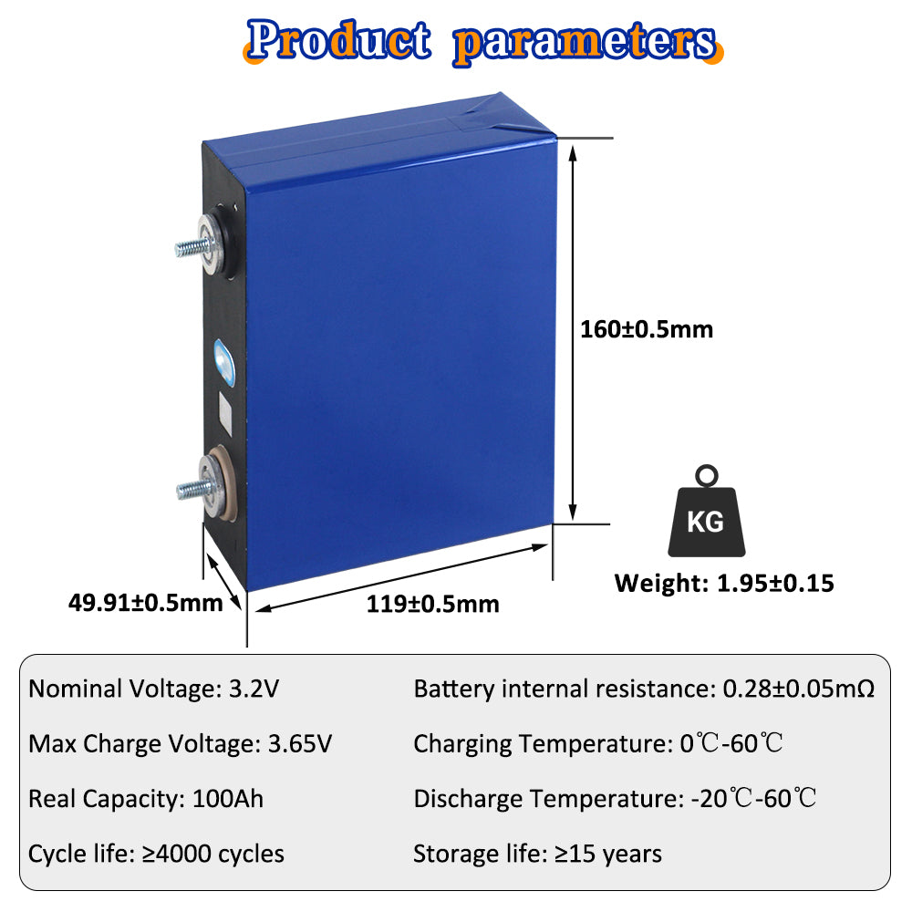 CATL 3.2V 100Ah Lifepo4 Prismatic Rechargeable Batteries 4-16pcs Original Brand New Cell For DIY Solar Energy Storage 5kw Battery Pack RV Boat
