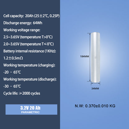 CATL Lifepo4 Rechargeable 3.2V 20Ah Cylindrical Batteries 1-8PCS For DIY Scooter Solar Energy Storage Light Power Bank
