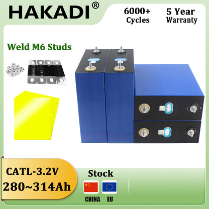 EU Stock CATL 3.2V 314Ah Lifepo4 Rechargeable Batteries 4-16PCS For DIY 48V Solar Energy Storage RV Boat Power Supply Pre-Sale