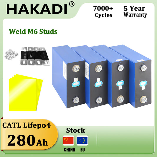 CATL 3.2V 280Ah Lifepo4 Original Brand New Rechargeable Batteries 4-16PCS For DIY 12V 24V 48V Solar Energy Storage Boat RV Power Supply