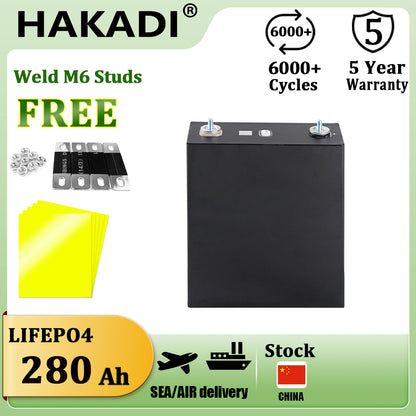 SUNWODA Lifepo4 Rechargeable 3.2V 280Ah Batteries Brand New 4-16PCS For Solar Energy Storage Boat Wind Power