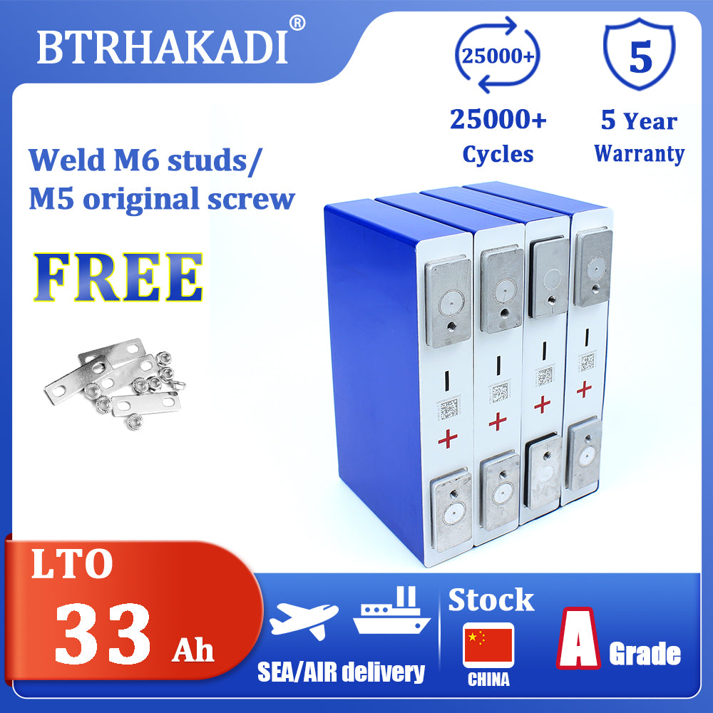 YINLONG LTO 2.3V 33Ah Rechargeable A Grade Prismatic Batteries 6-24 PCS For Low Temperature Discharge Medical Equipment Power Grid