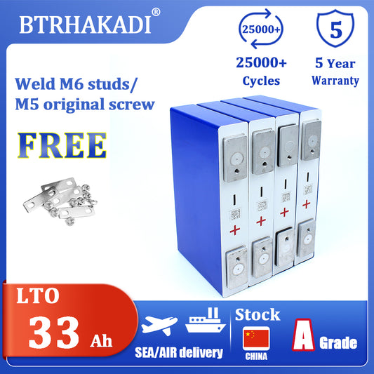 YINLONG LTO 2.3V 33Ah Rechargeable A Grade Prismatic Batteries 6-24 PCS For Low Temperature Discharge Medical Equipment Power Grid