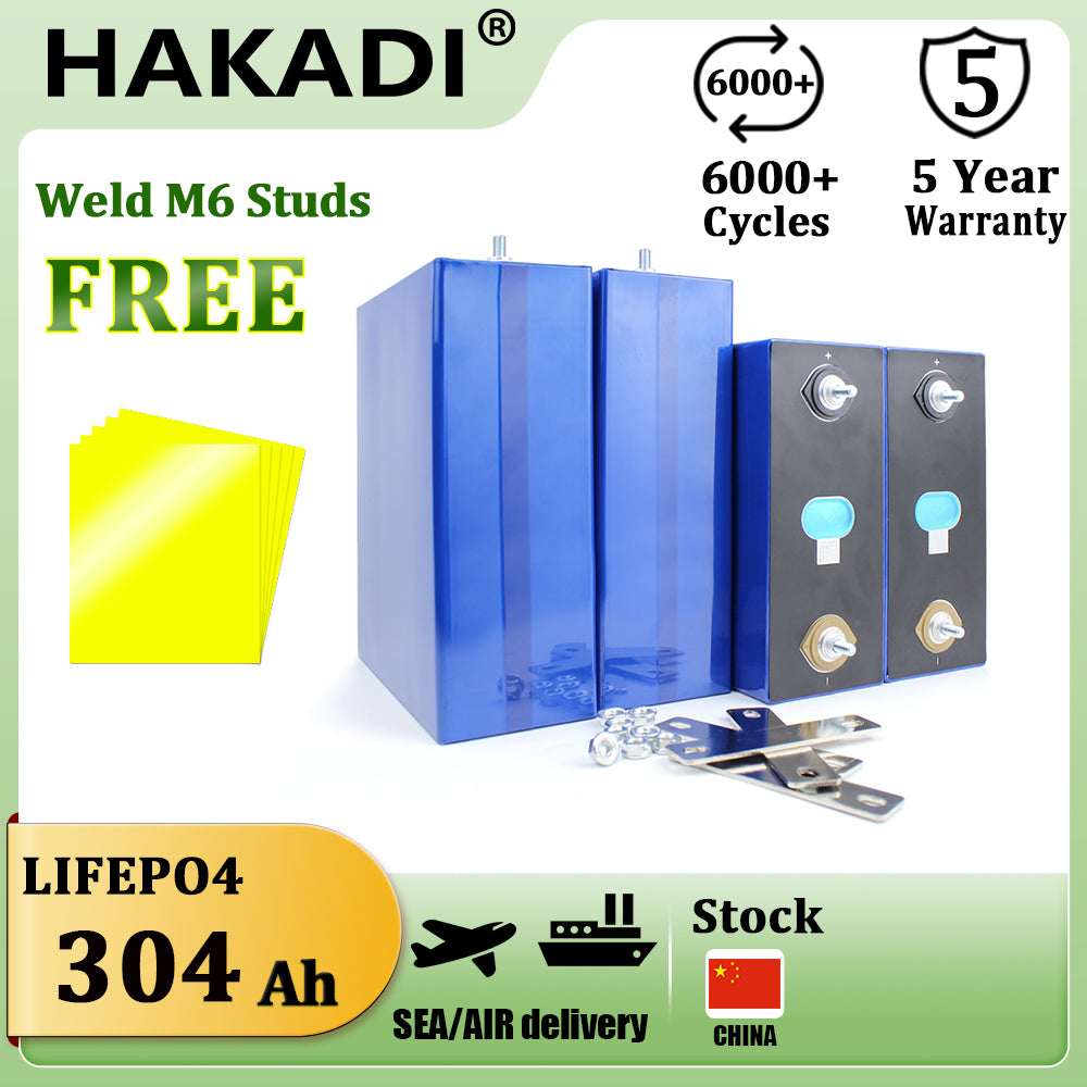 EVE 3.2V 304Ah Lifepo4 Rechargeable Batteries 6500+ Cycles For Solar System Outdoor Power DIY 12V 24V 48V Battery Pack 4-16PCS