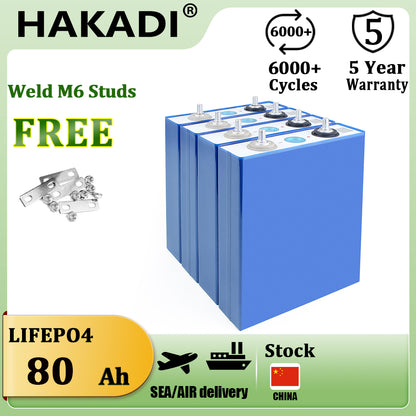 EVE 3.2V 80Ah A Grade Rechargeable Lifepo4 Original Batteries 4-16PCS 4000+ Cycle For Solar Energy Storage System Outdoor Power Supply Home Appliance